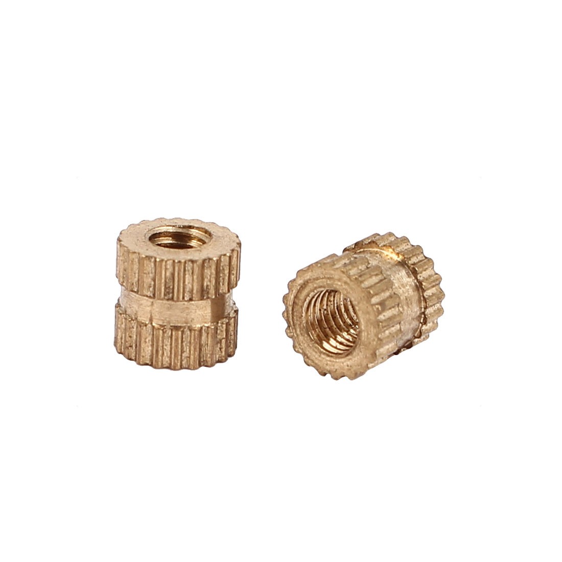 100pcs M3 x 5mm x 5.3mm Brass Cylindrical Knurled Threaded Insert Embedded Nuts