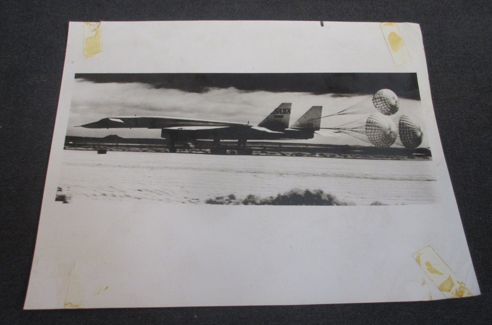 Rare Vintage Official NASA Photo 30 June 1968 - Drag Chutes on the XB-70