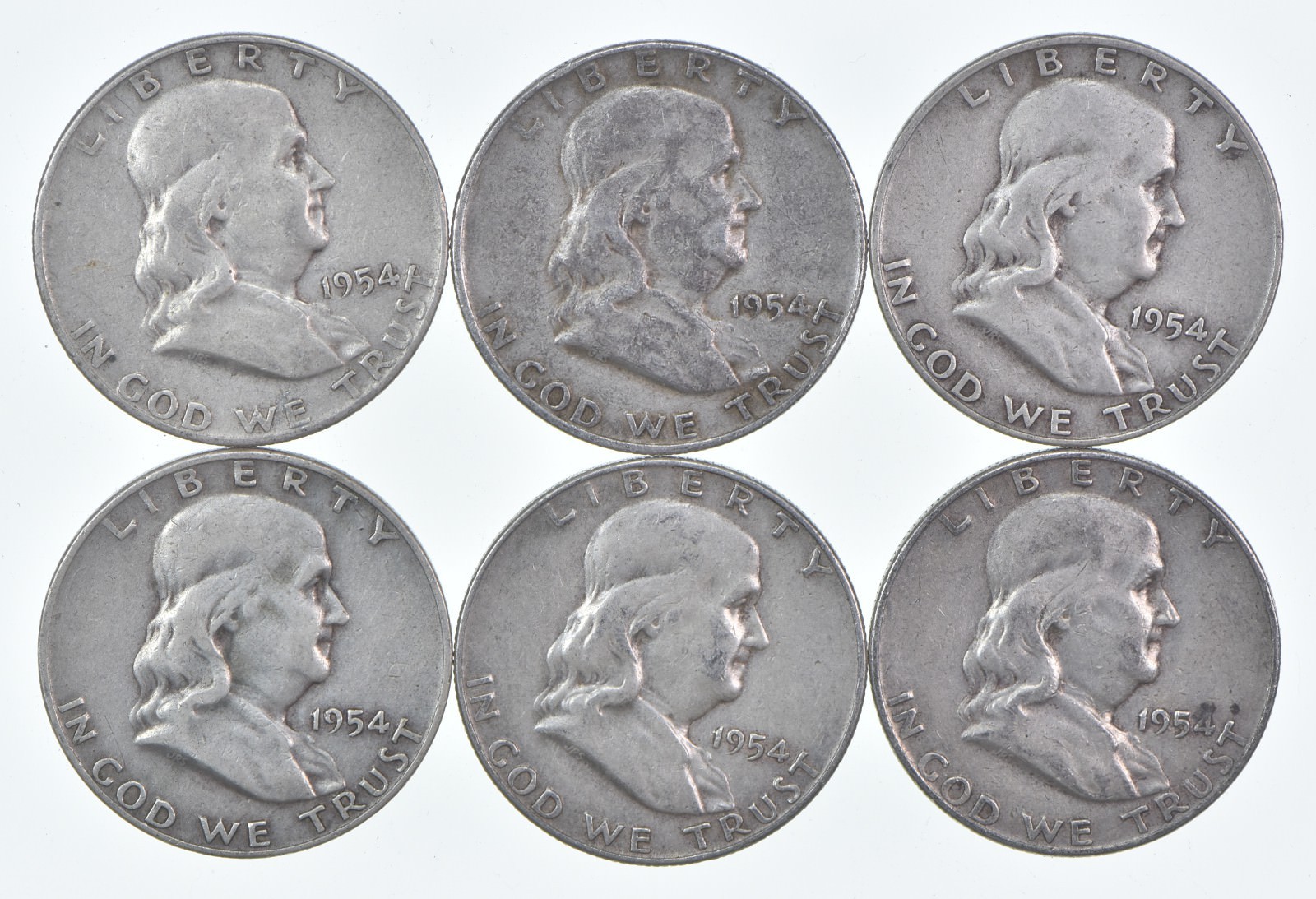 1954-D Franklin Half Dollar Circulated 90% Silver (1pc)