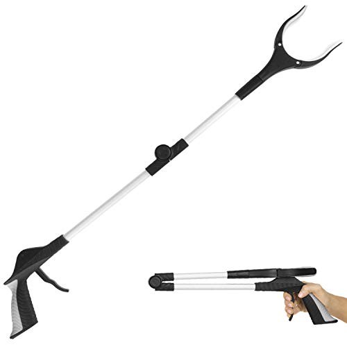 Folding Reacher Grabber 32 Inch - Extra Reach Extender, Heavy Duty Mobility 1
