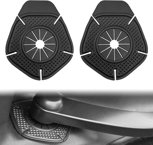 2PCS Car Windshield Wiper Arm Hole Silicone Protector Pad, Front  Color: black