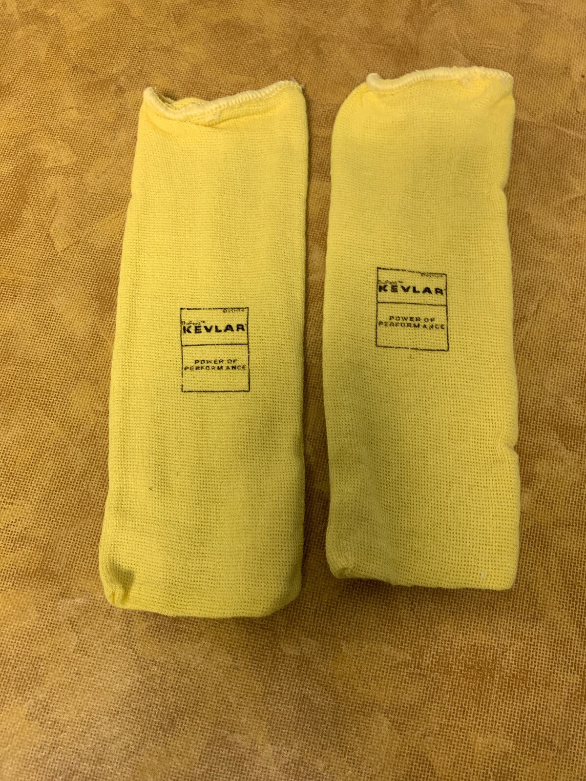 (2 Sleeves) Made with Kevlar 10" Hemmed Cuff 3 Cut Resistance Sleeve Yellow