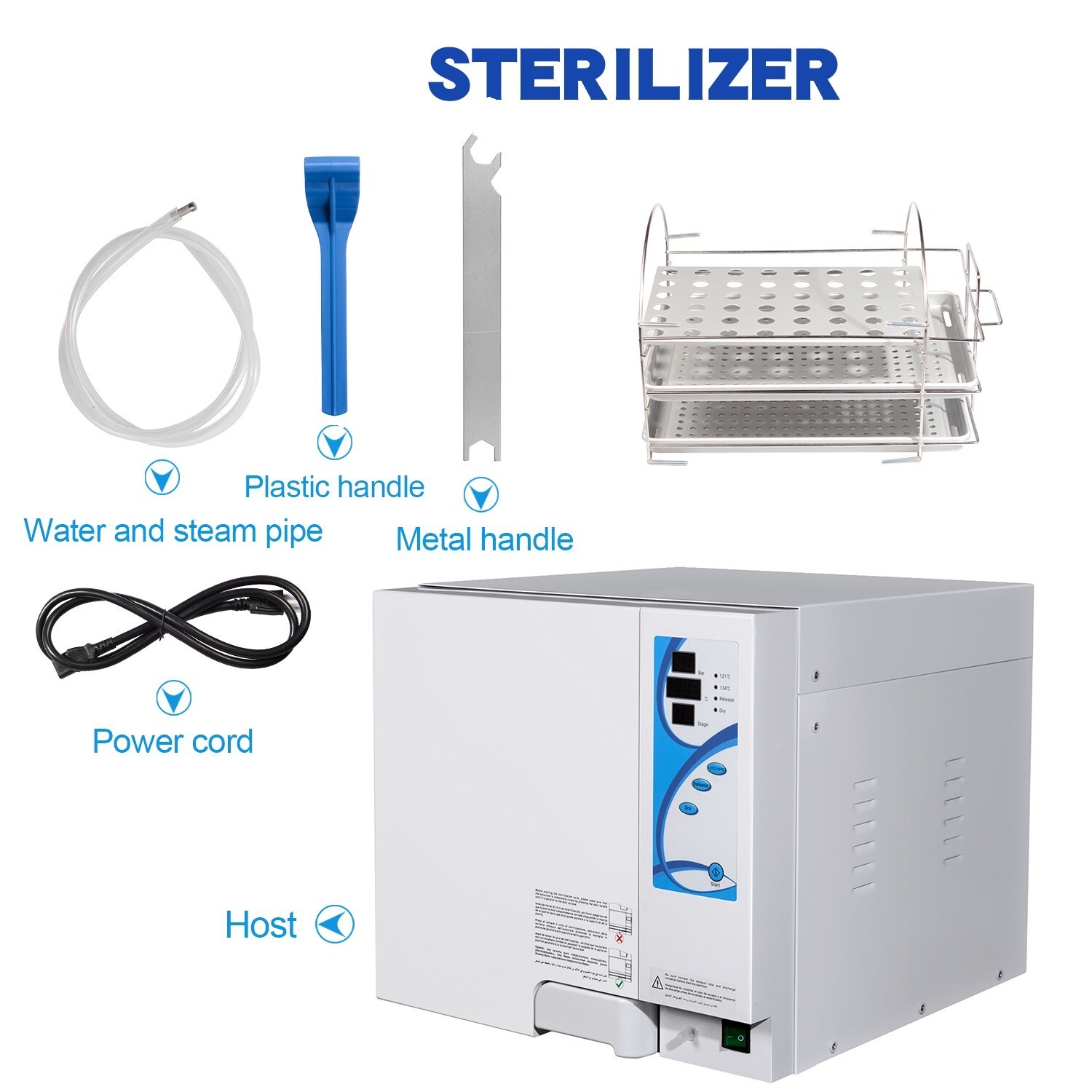 18L Dental Autoclave Steam Sterilizer with Drying Function Disinfection Unit US