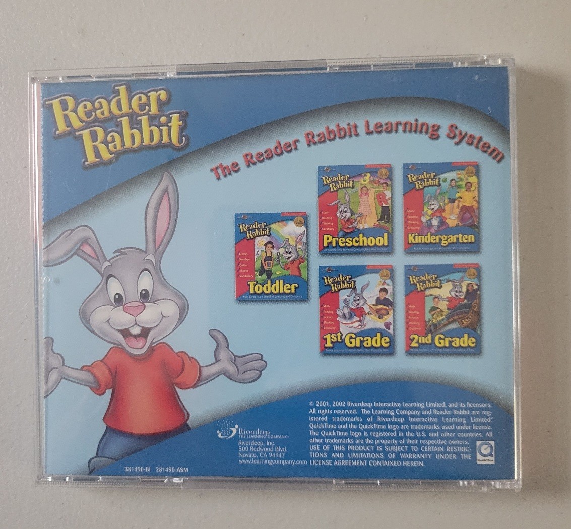 Reader Rabbit 2nd Grade Skills & Dreamship Tales for Windows/Mac PC CDROM 2002