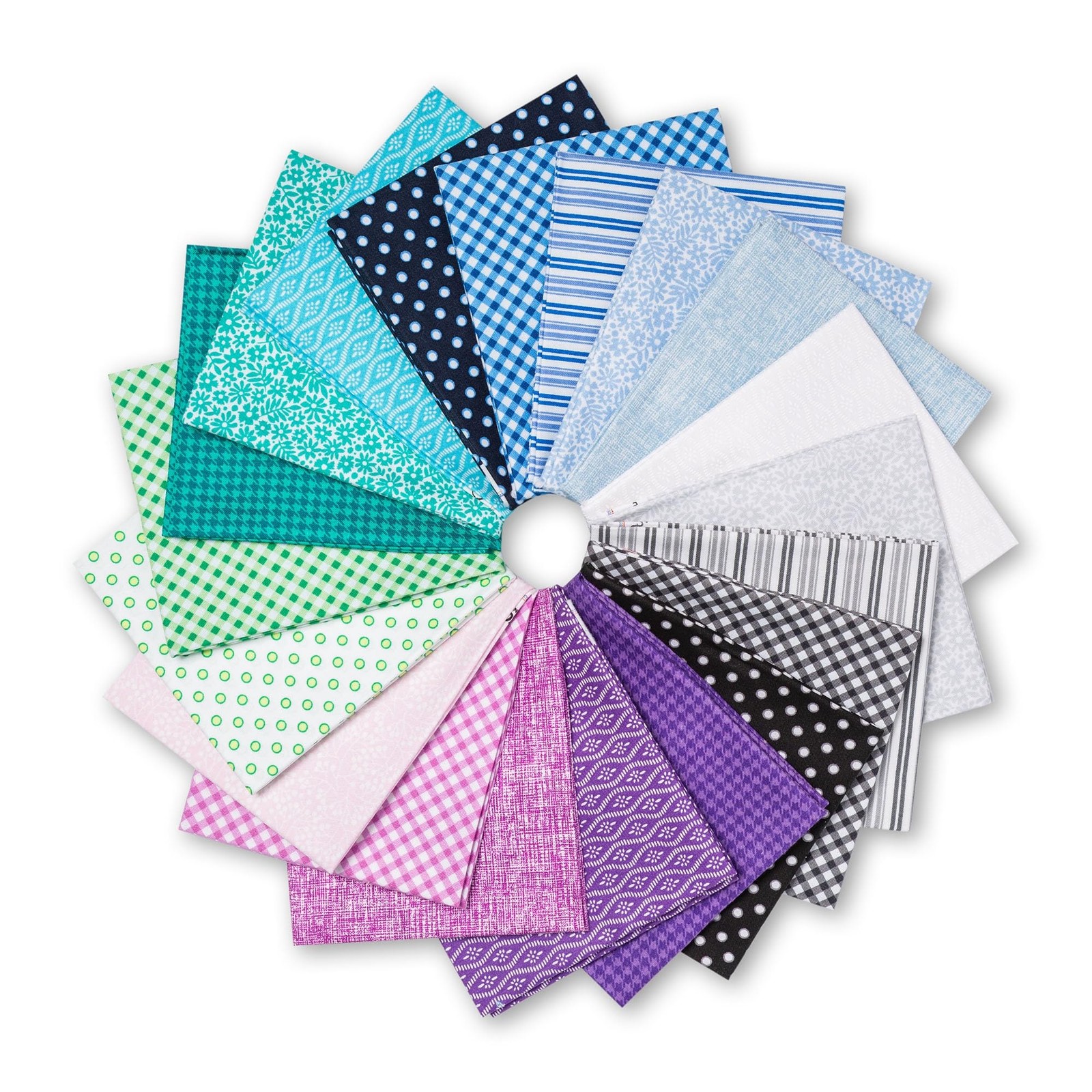 Connecting Threads 20 Piece Geometric Patterned Fat Quarter Bundle 18X22 100