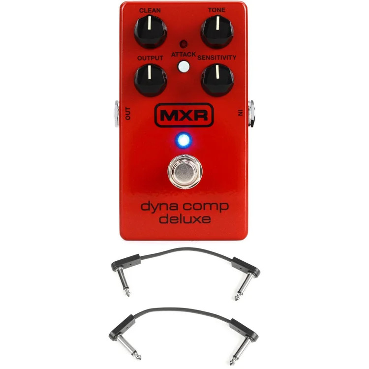 MXR M228 Dyna Comp Deluxe Compressor Pedal with EBS Patch Cables
