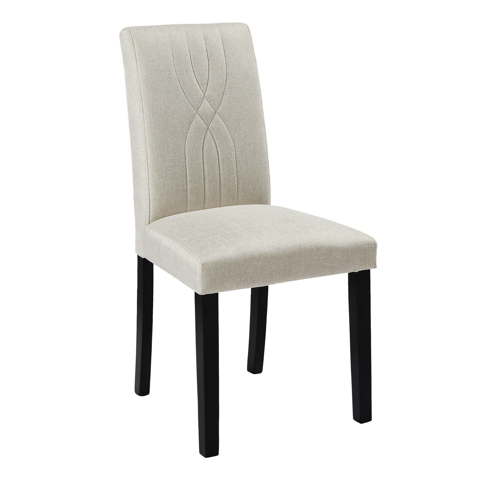 Set of 4 Fabric Upholstered Dining Chairs High Backrest Armless Chairs Kitchen