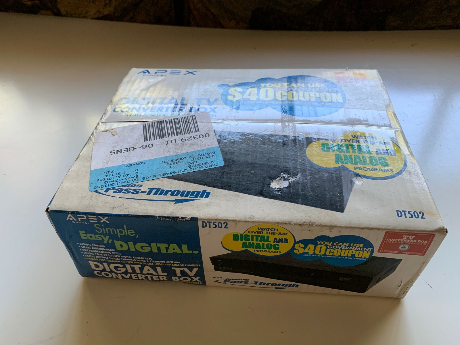 NEW - Apex DTV Digital TV Converter Box DT502 - SEALED BOX - FREE SHIPPING