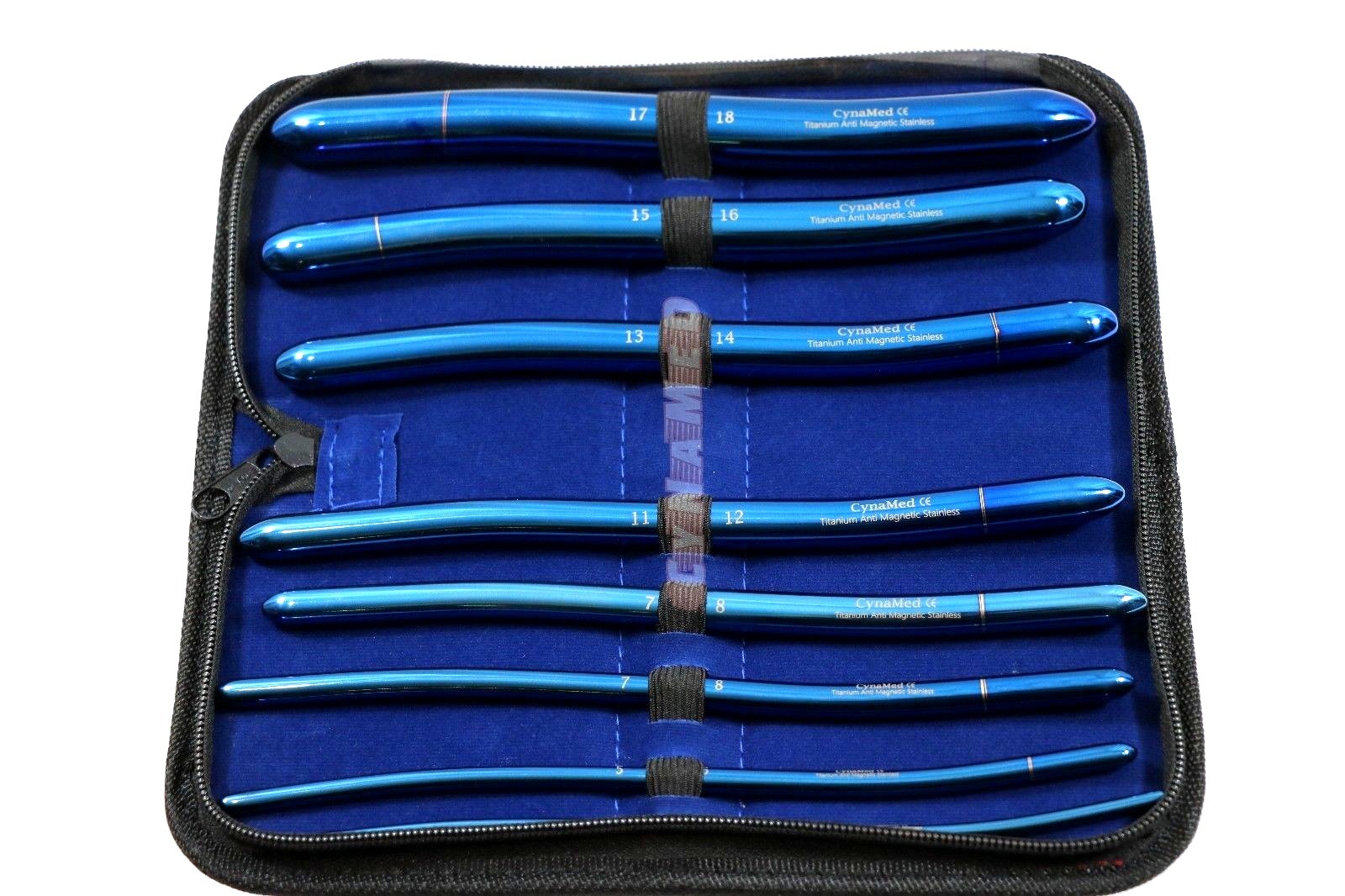 GERMAN 8 HEGAR DILATOR URETHRAL SOUNDS SURGICAL TITANIUM COATED ULTRA SMOOTH