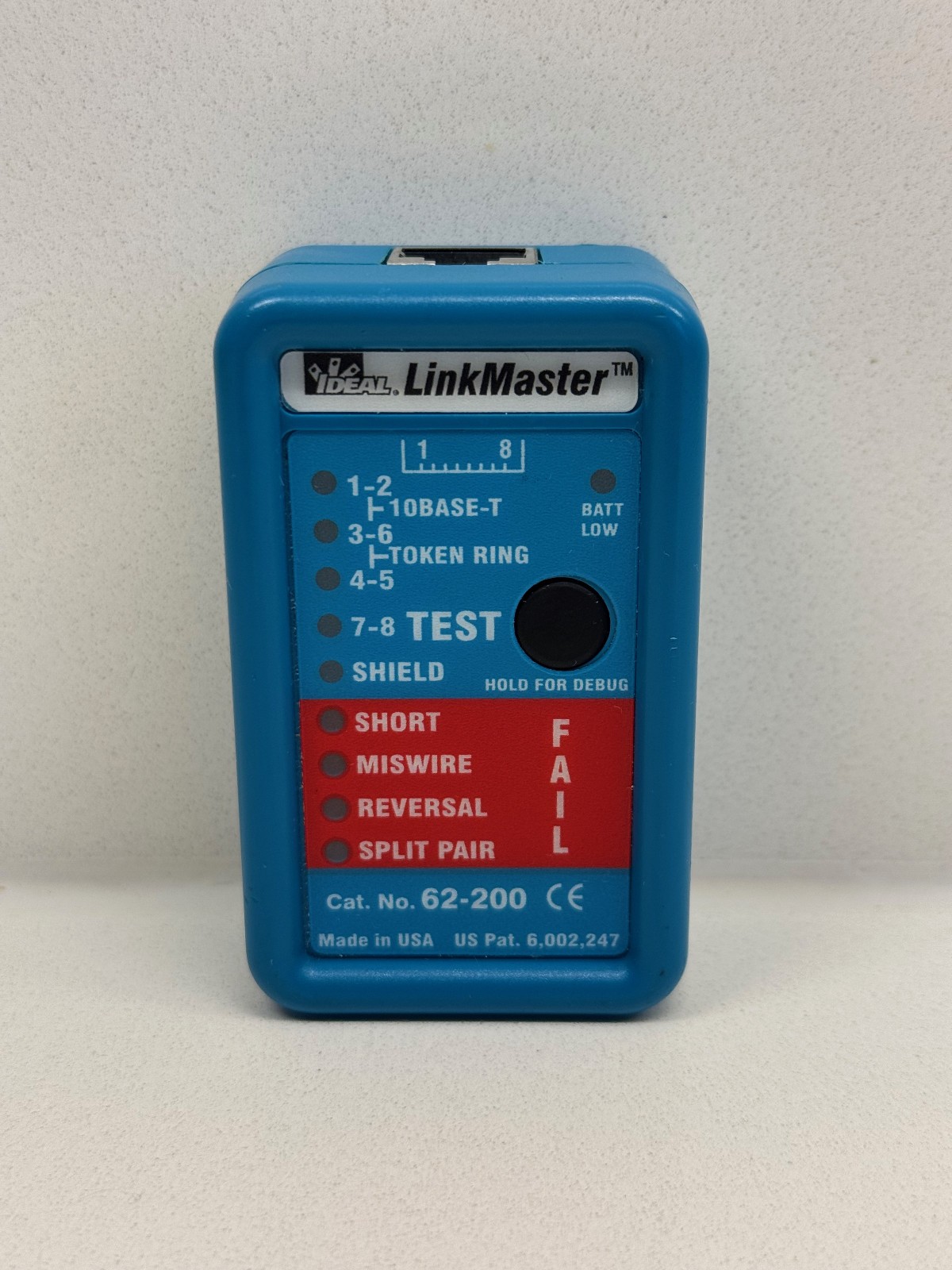 Ideal LinkMaster 62-200 Ethernet RJ45 Data Cable Tester Only