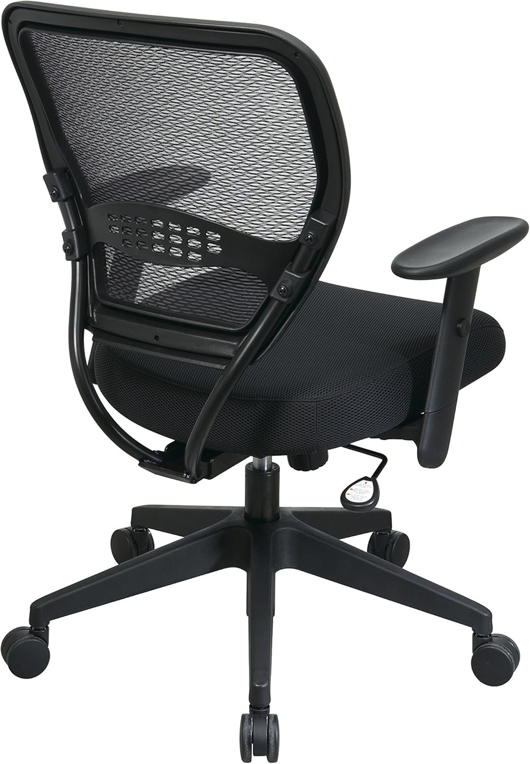 Ergonomic Black Office Chair with Adjustable Back and Lumbar Support