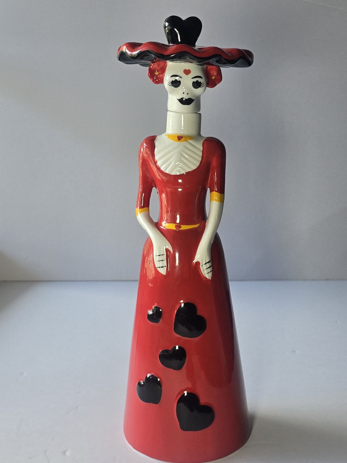 Doña Celia Tequila Catrina Ceramic Bottle Día de Muertos Empty Rare