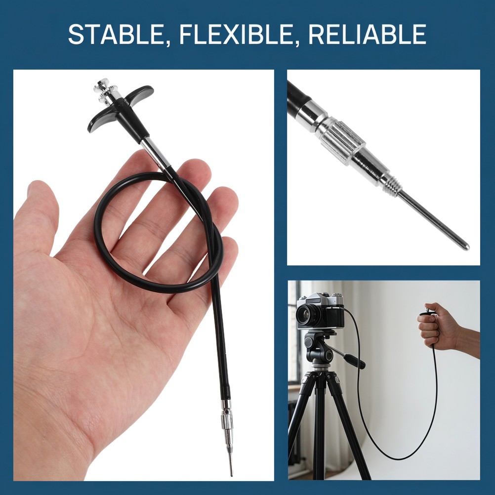 Vibration Free Shutter Cable Release Bulb Lock Mechanical Camera 15.7 Inch