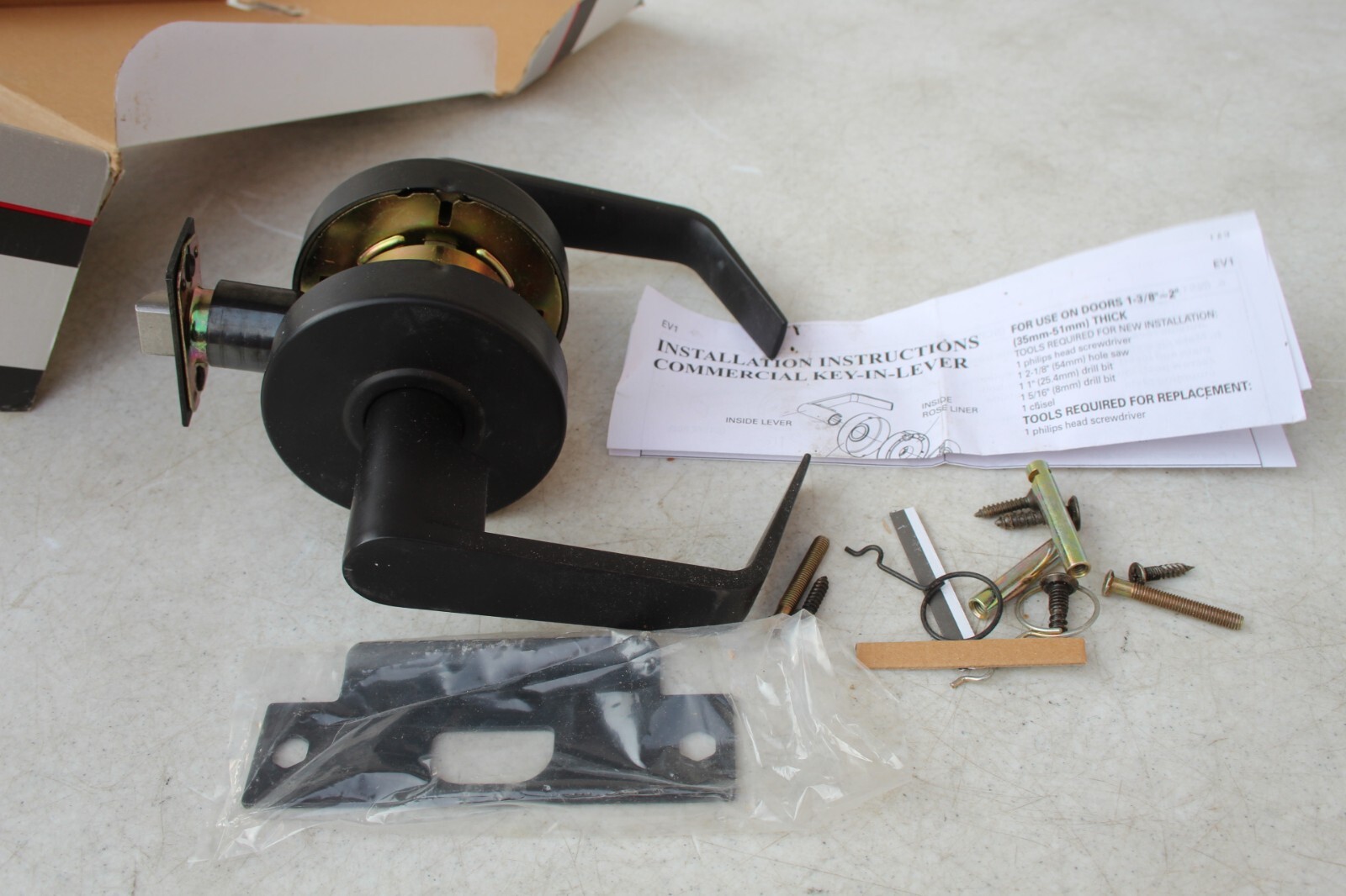 USCAN Grade 2 Cylindrical PASSAGE Lever 613 Oil Rubbed Bronze Orbit Knob