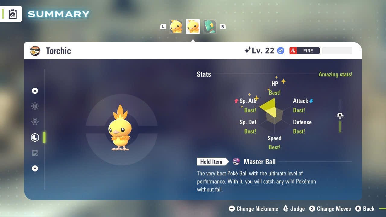 ✨COMBO SHINY ALPHA TORCHIC & TREECKO & MUDKIP ✨6IV MAX EV⭐POKEMON LEGENDS ZA