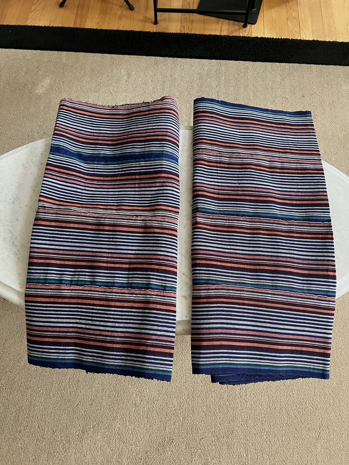 Multi Color Aso Oke  Head Tie With Shoulder Shawl, Two Pieces Aso Oke Head Tie,