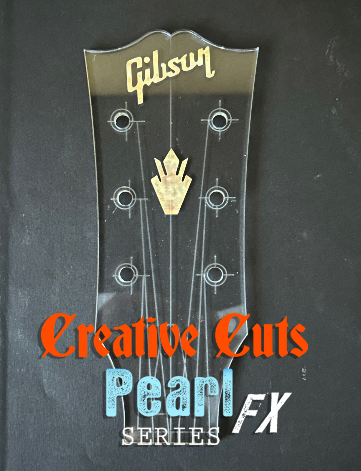 G Crown Standard Guitar Headstock Logo Vinyl Deca Restoration Aged PEARL EFFECT