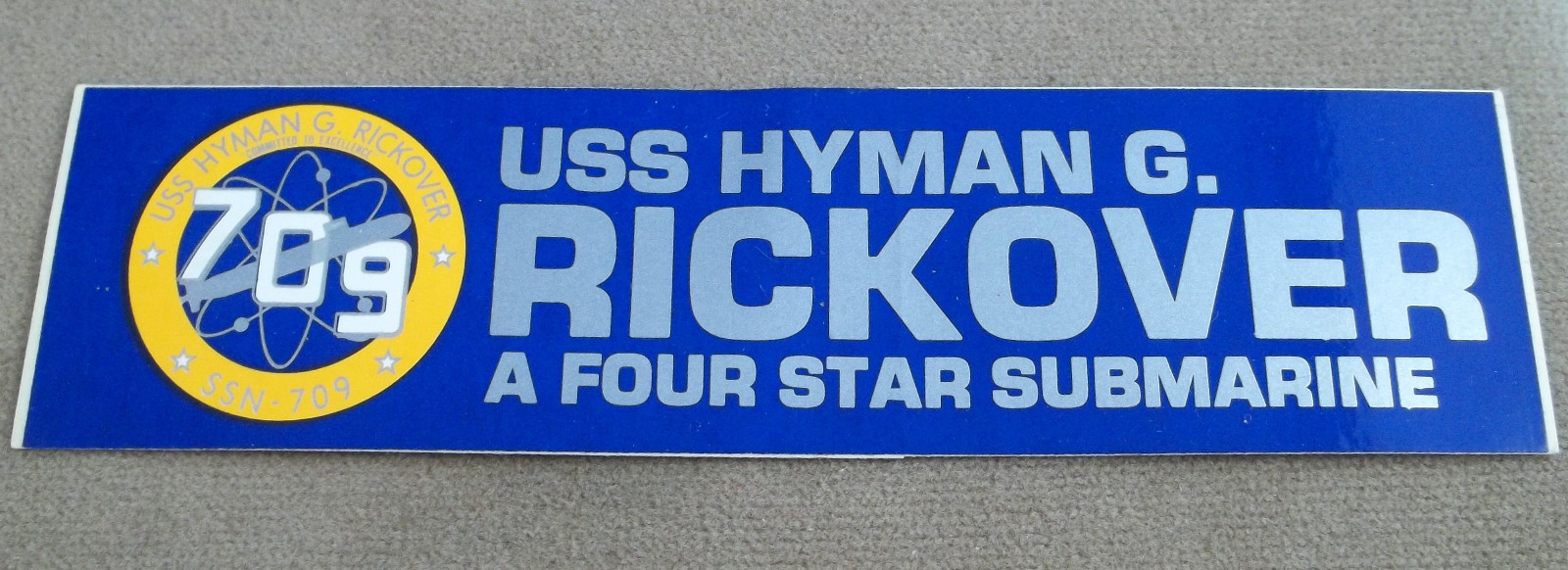 US Navy USS Hyman G. Rickover SSN - 709 Decal - Sticker