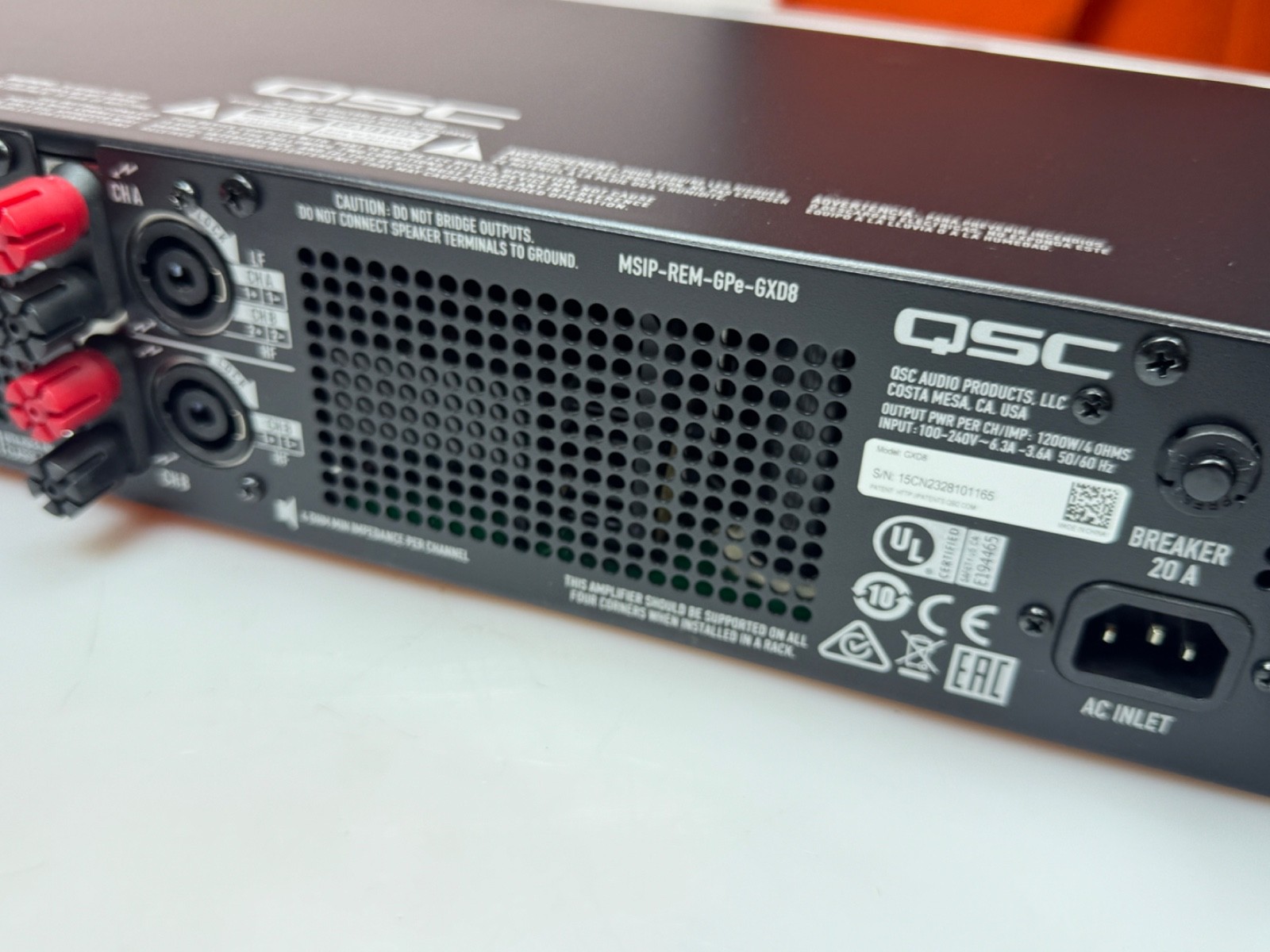 QSC GXD 8 2ch Digital Amplifier W/ Onboard DSP