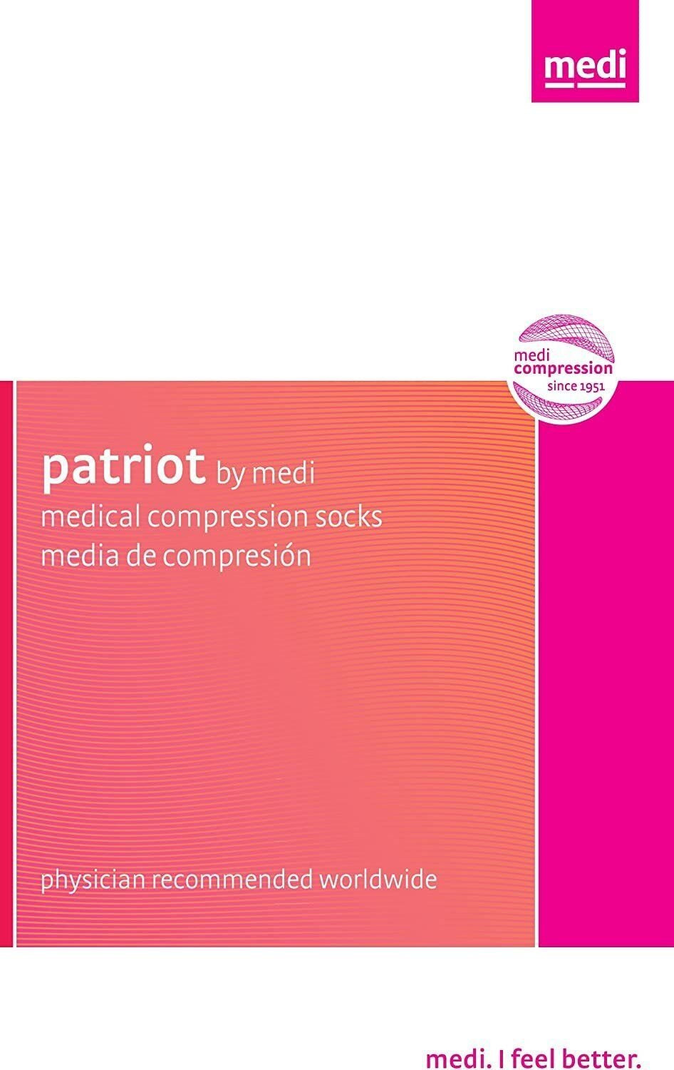 duomed Patriot, 30-40 mmHg, Calf High, Closed Toe