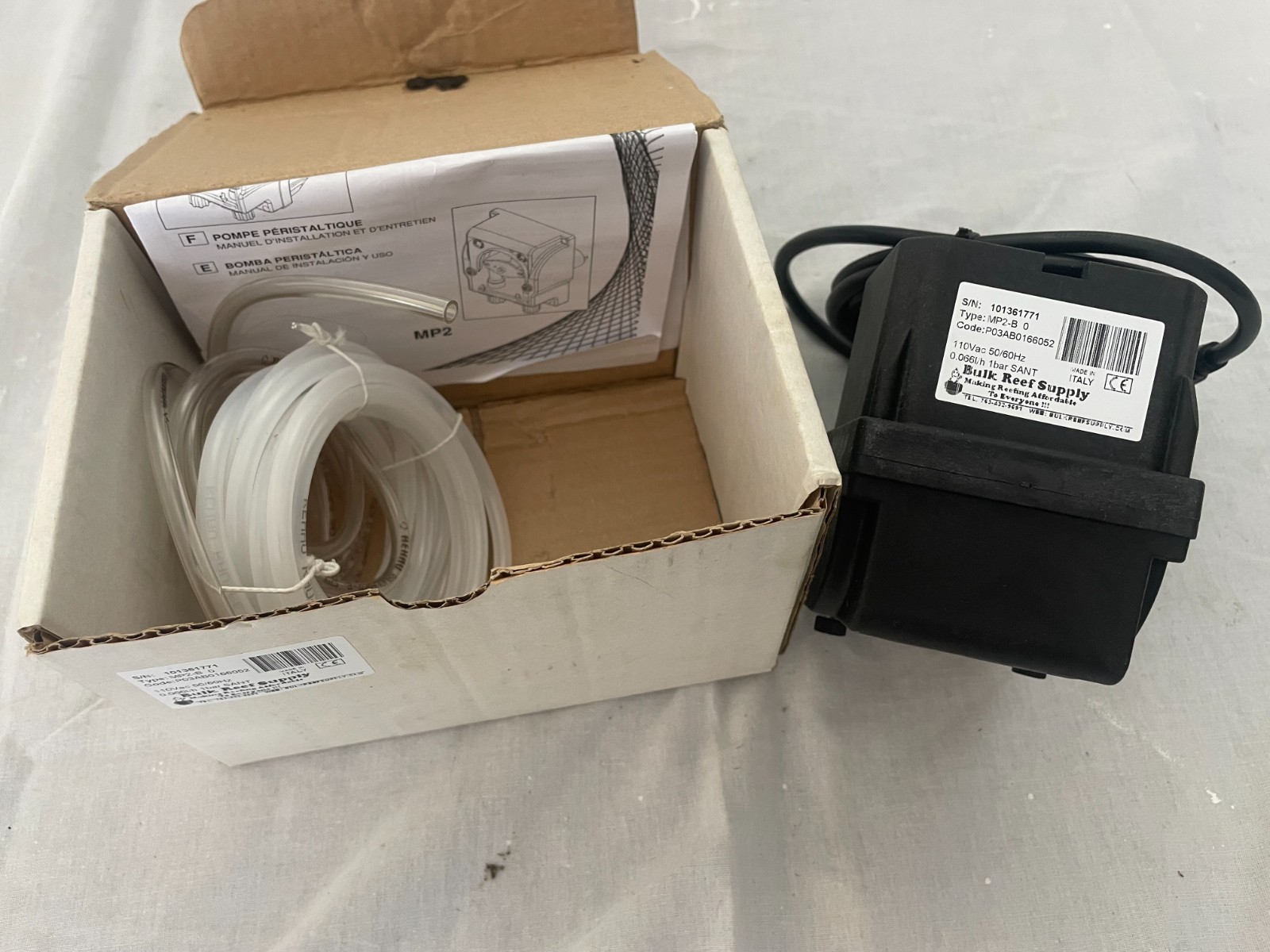 Bulk Reef Supply MP2-B Peristalic Dosing Pump 1.1mL per Minute with hoses