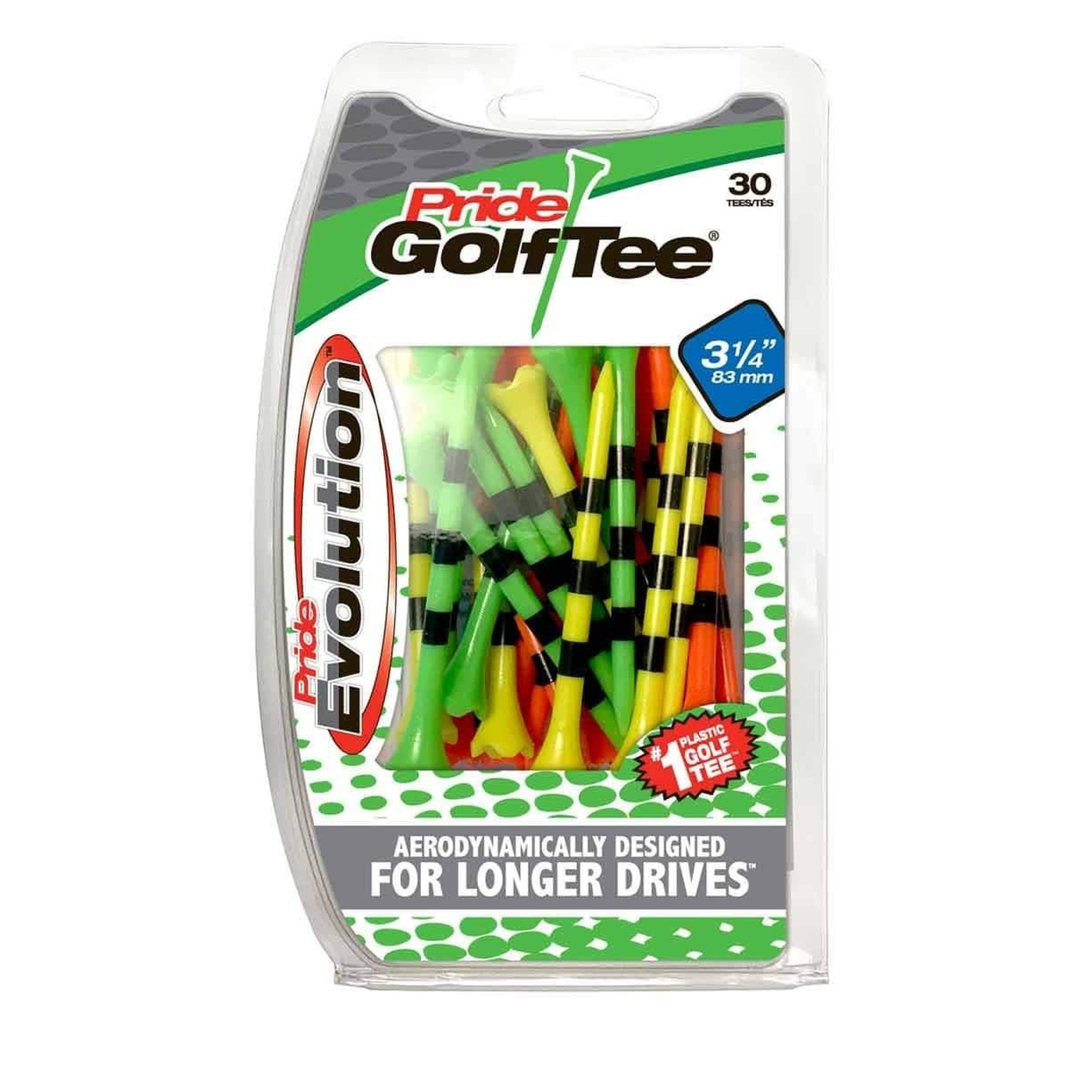 Pride Performance Professional Tee System Evolution 3-1/4 Inch Plastic Golf T...