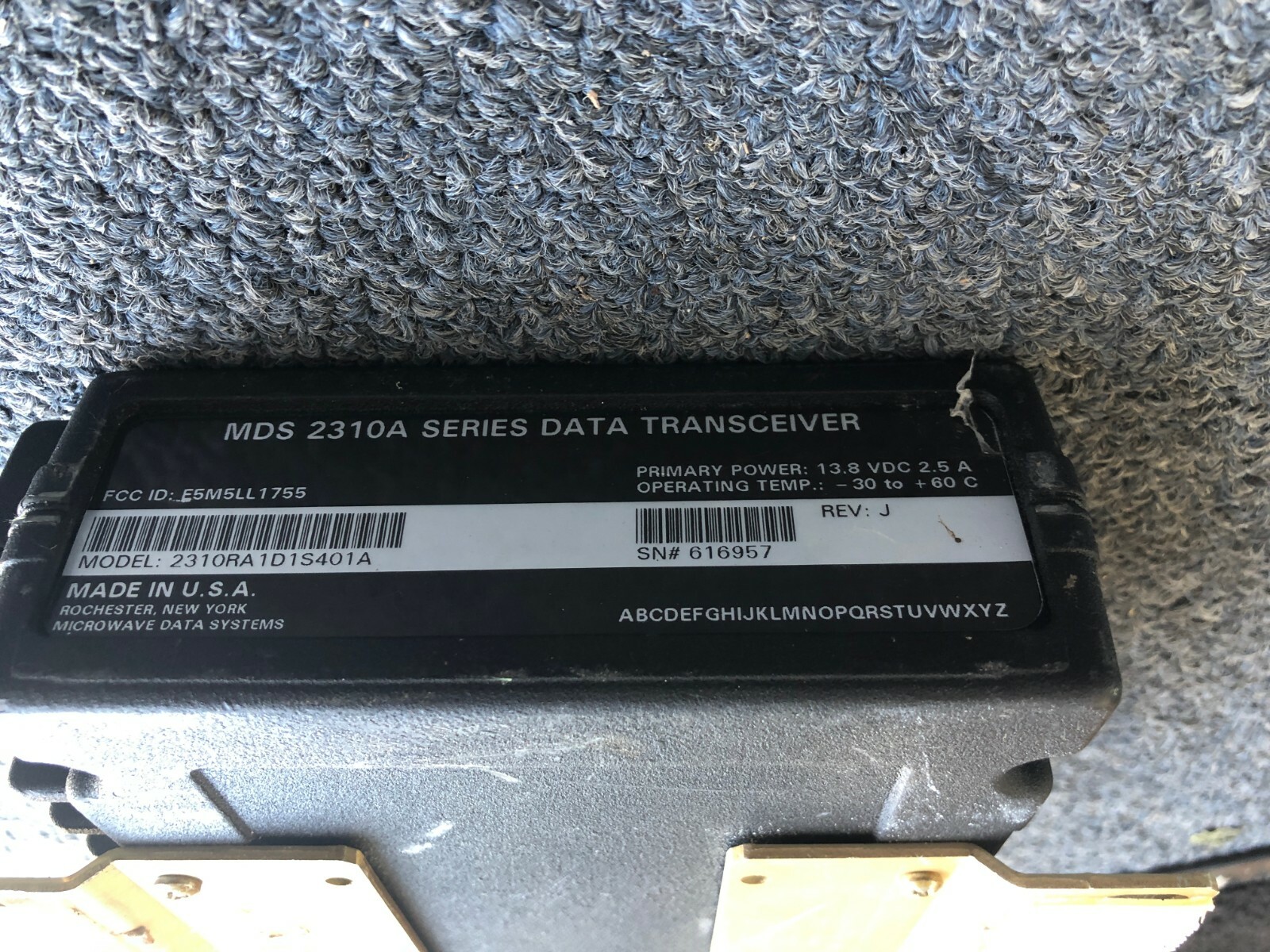 California Microwave Data Systems MDS 2310a Data Transceiver 2310RA1D1S401A