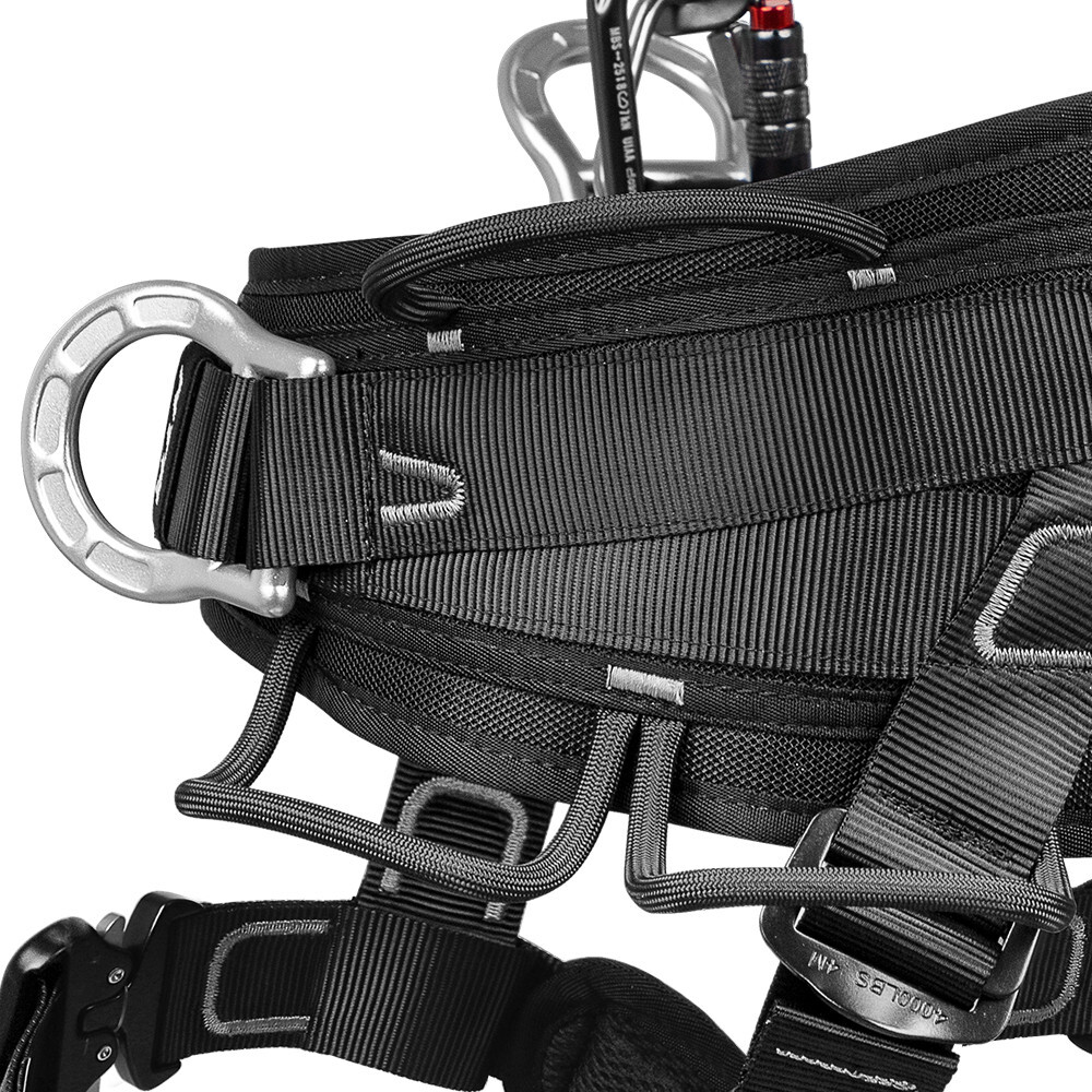 M Rescue Rigging Rope Access Fall Arrest Purpose Full Body Harness Black