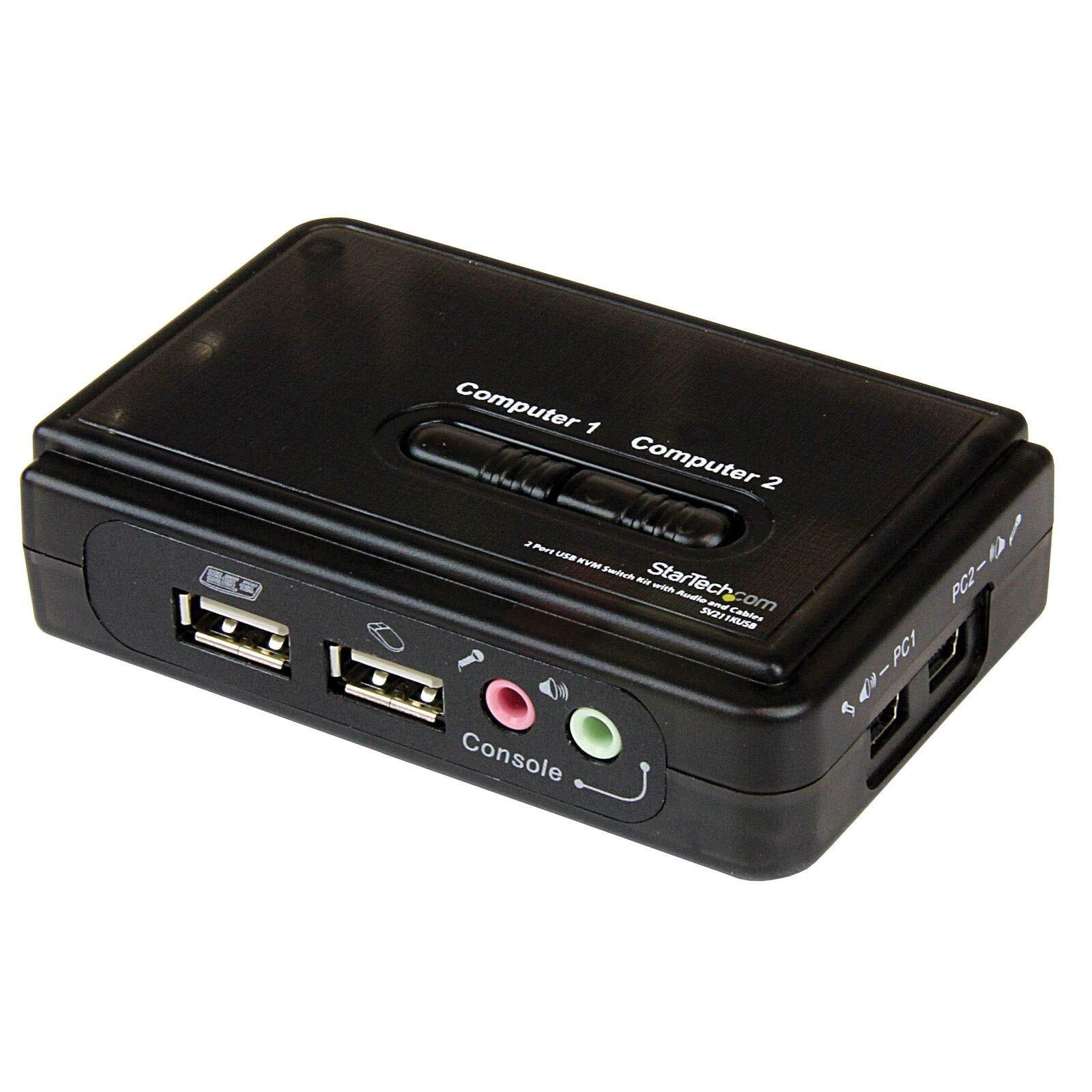 2 Port USB KVM Switch w Audio