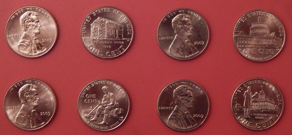 Brilliant Uncirculated 2009 4P & 4D US Lincoln 8 1 Cent Maybe Toned