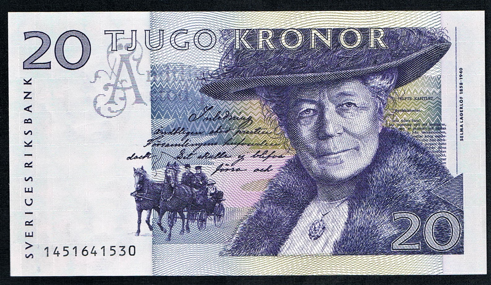 SWEDEN - 20 KRONOR 1991 UNC P 61a