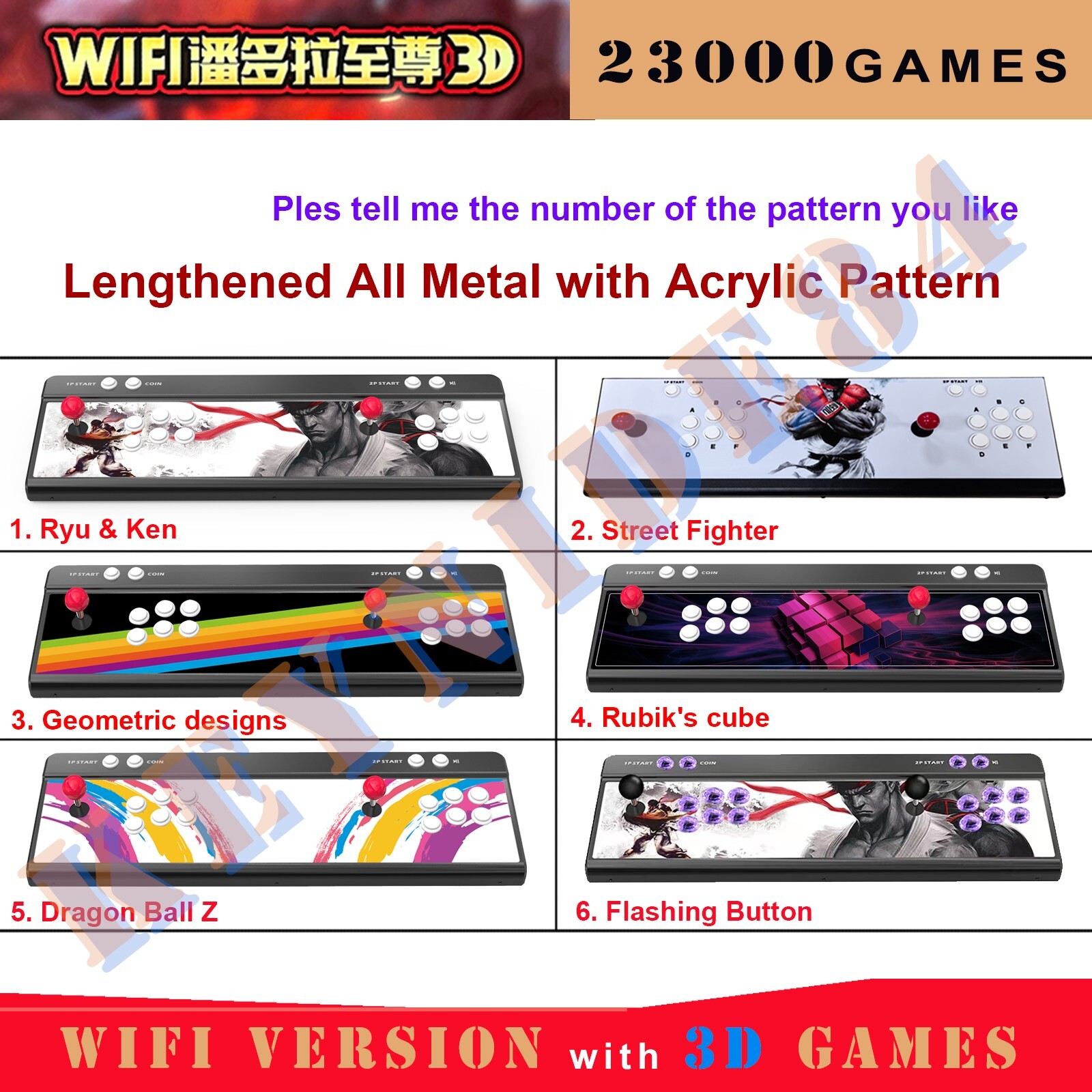 23000 Games Arcade Sticks Pandora 3D WiFi All Metal Extended Game Console Retro