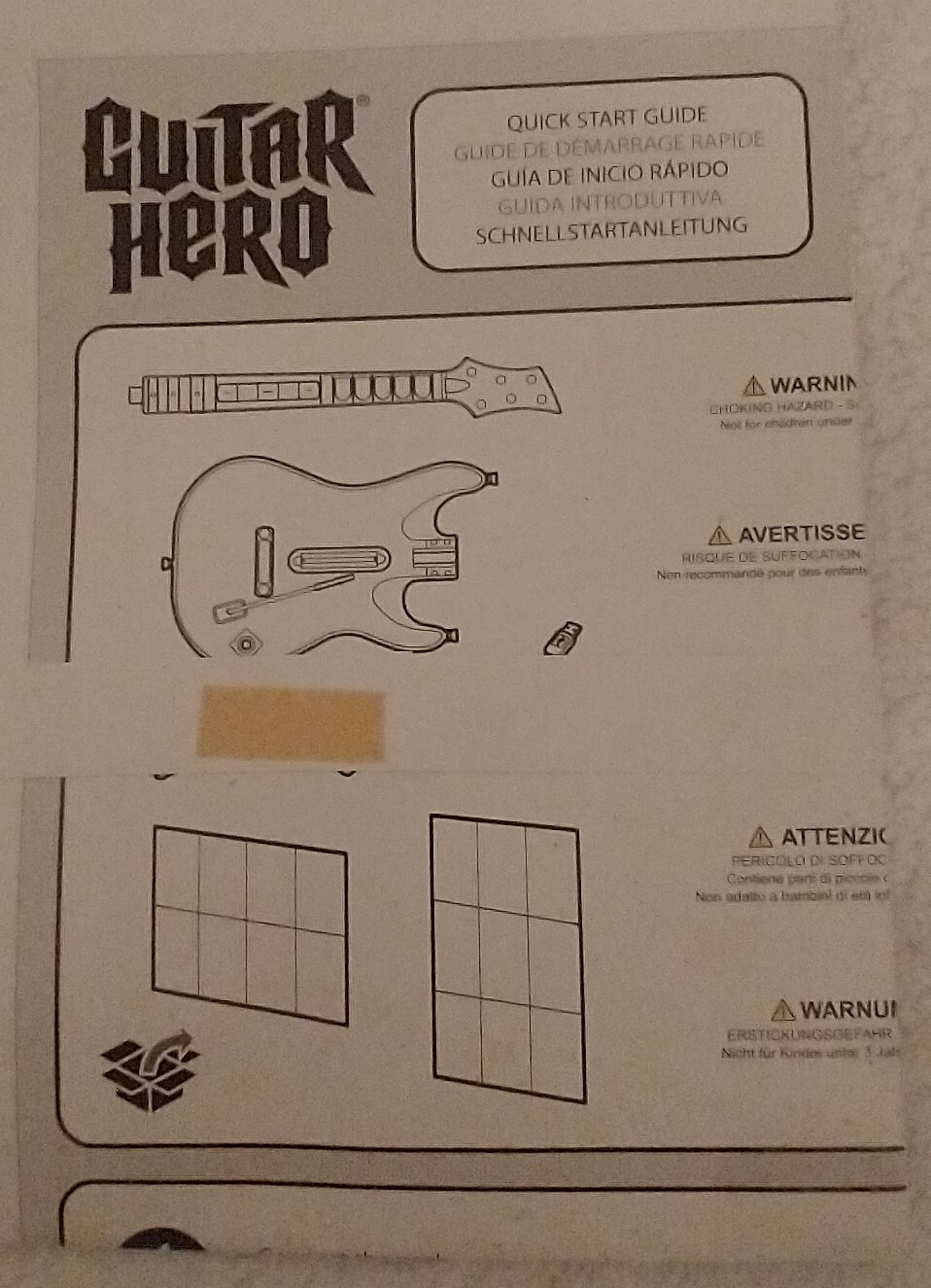 Activison guitar hero instructions pamplet 2007-2009 PS 2-3