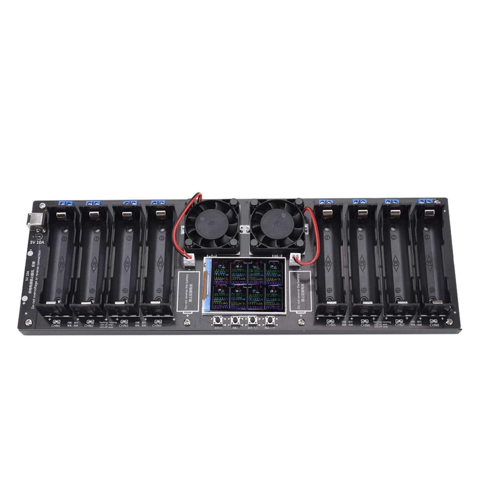 8CH 2.4in LCD Screen Internal Resistance Tester Charging Discharging DC