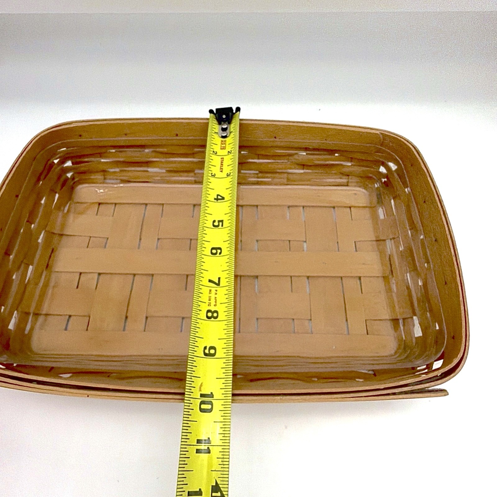 Vtg 1998 Longaberger Rectangular Woven Wood Bread Basket w/ liner