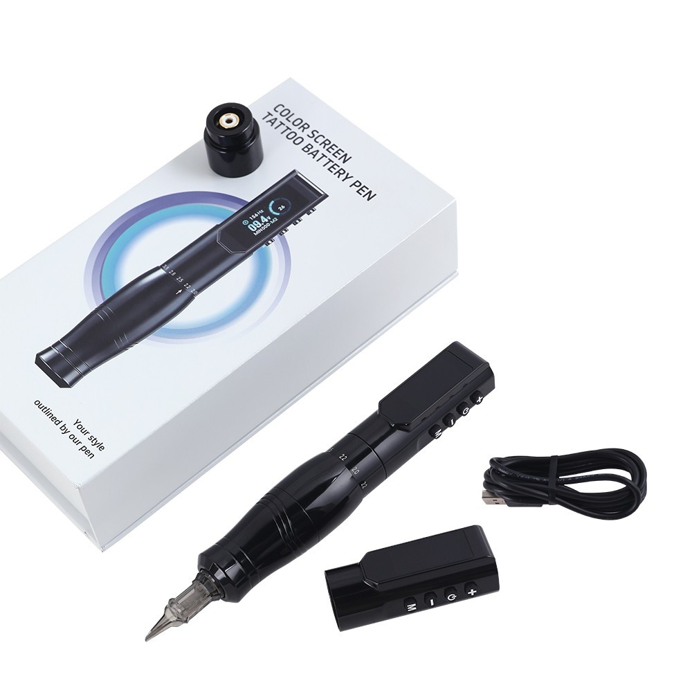 Professional Tattoo Machine Tattoo Pen for Beginners Rotary with 2PCS Power