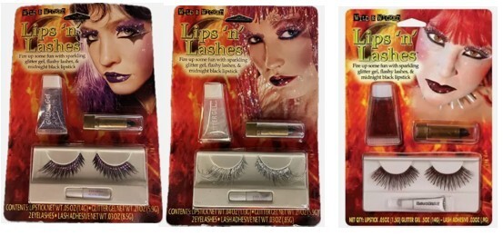 MEGA Lot 8 Glitter Eye Lash Makeup Kit Halloween Costume Fairy Tattoo
