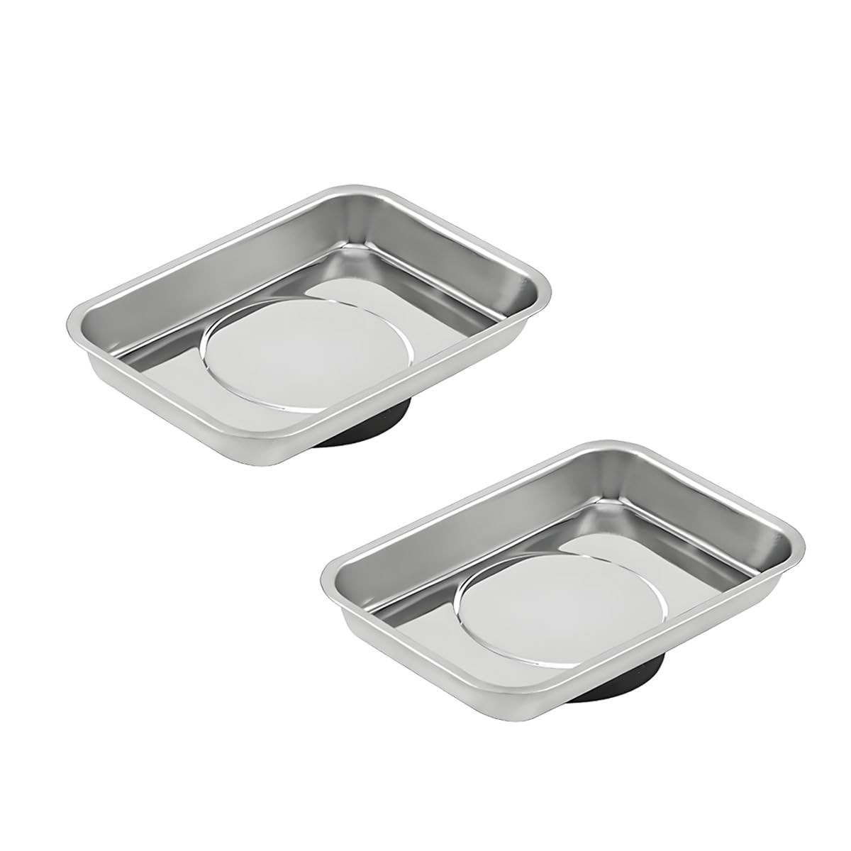 Stainless Steel Square Magnetic Desk Tray Holders 2 PCS 2.5"×3.6 Magnetic