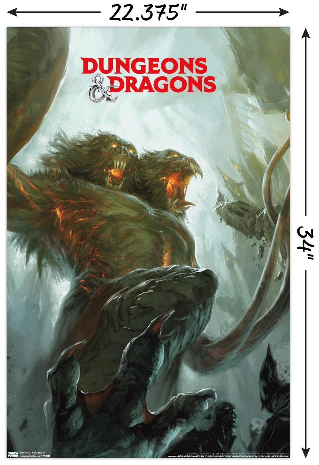 Trends International Dungeons And Dragons - Demogorgon Wall Poster, 22.375" x...