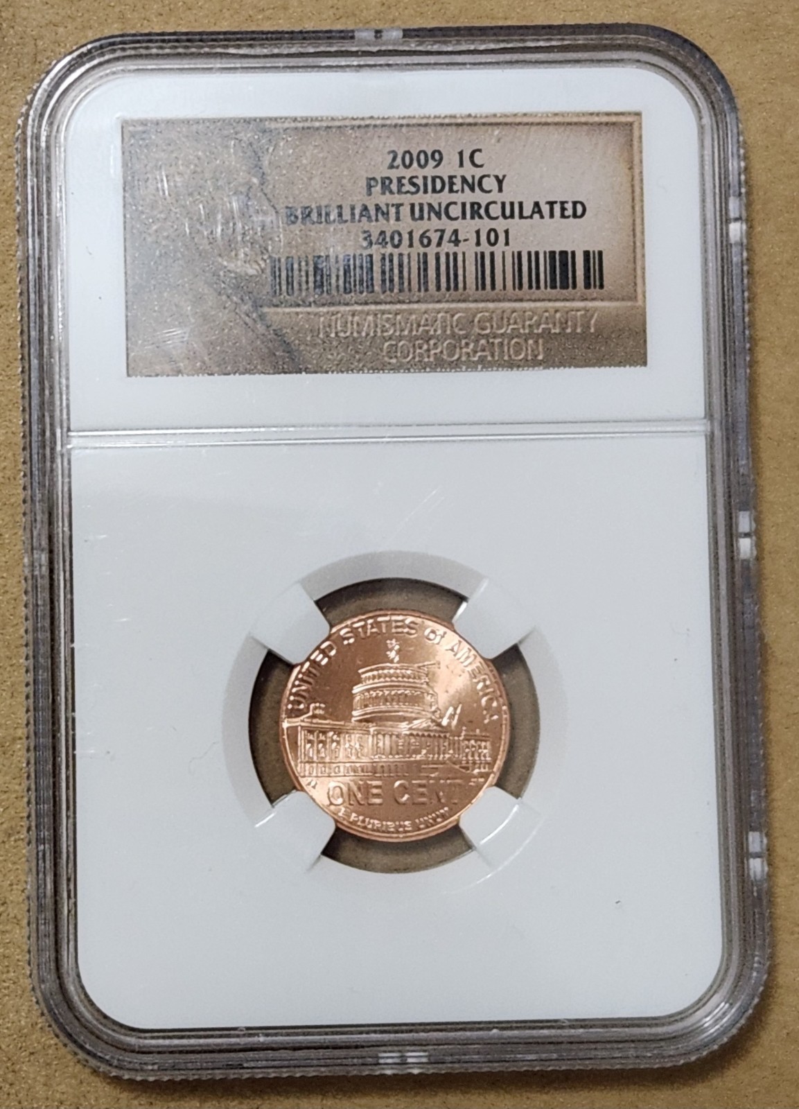 U.S.A. 🇺🇸 ONE CENT COIN 2009 (NGC / BRILLIANT UNCIRCULATED / COMMEMORATIVE)