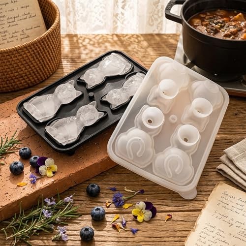 Ice Cube Tray Mold - 3D Shape Ice Cube Trays, Cute Ice Cube Molds for Cat