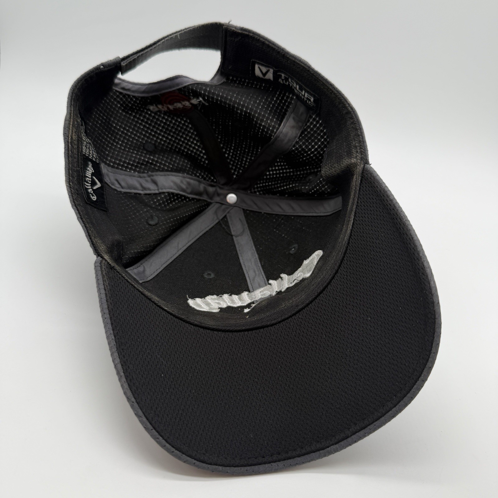 Callaway Chrome Soft FlexFit Snapback Hat Black Golf Embroidered Logos OS