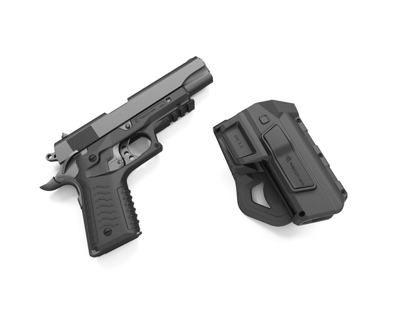 ReCover Tactical HC11 1911 Holster and CC3H Grip & Rail System Combo