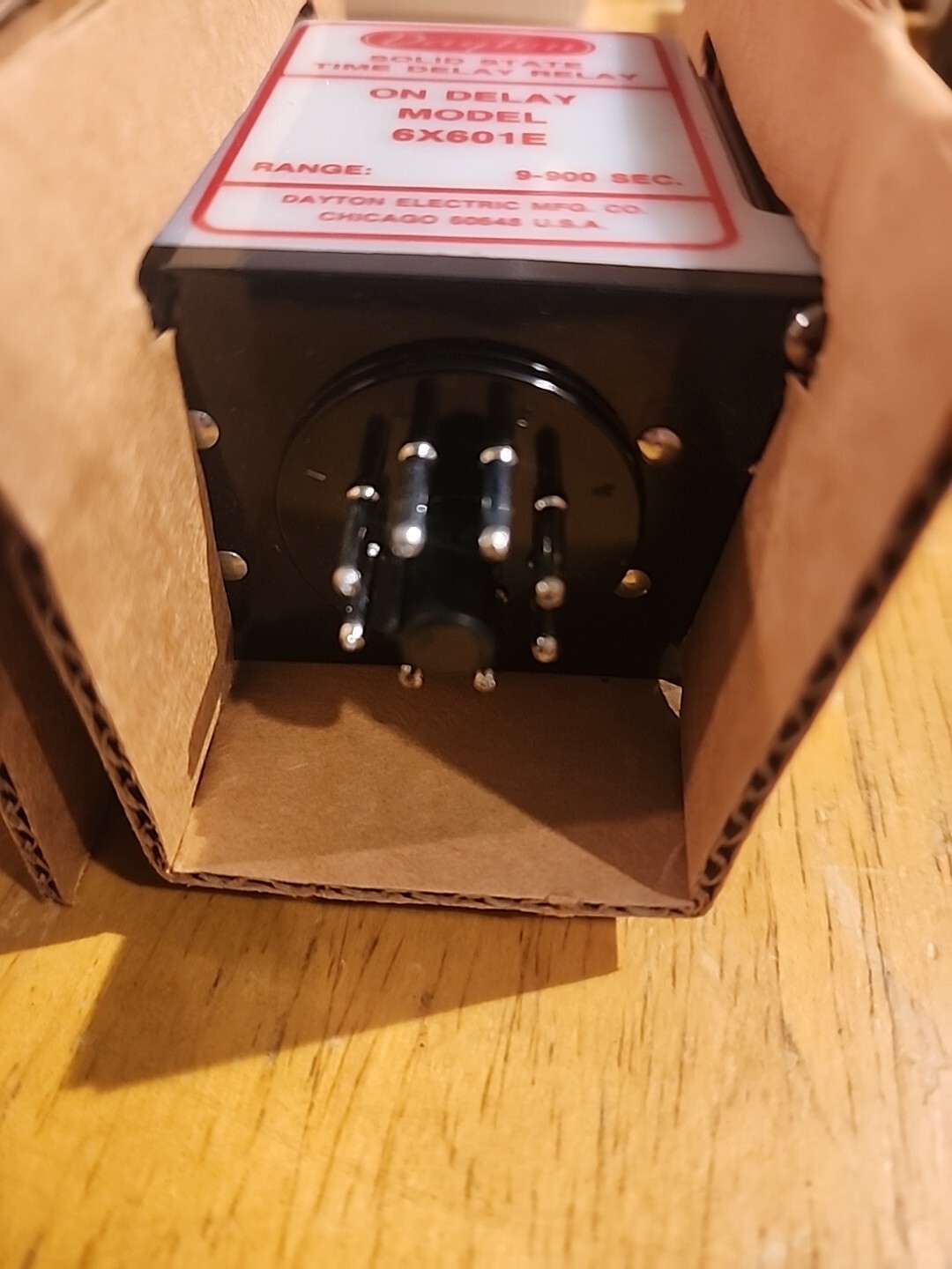 NEW DAYTON 6X601E, TIME DELAY RELAY, 9.0-900 SEC, SOLID STATE TIME DELAY RELAY