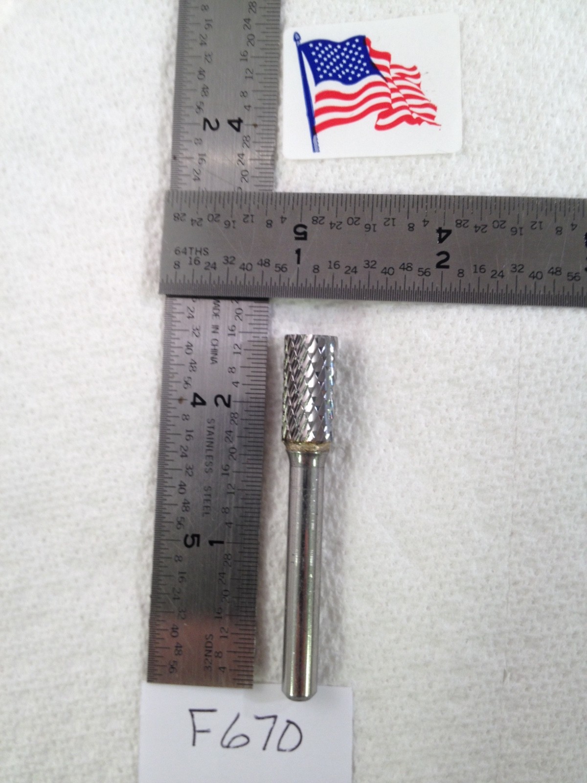 1 NEW FALCON / SGS 1/4" SHANK CARBIDE BURR SA-3. DOUBLE CUT. 3/4" LOC (F670)