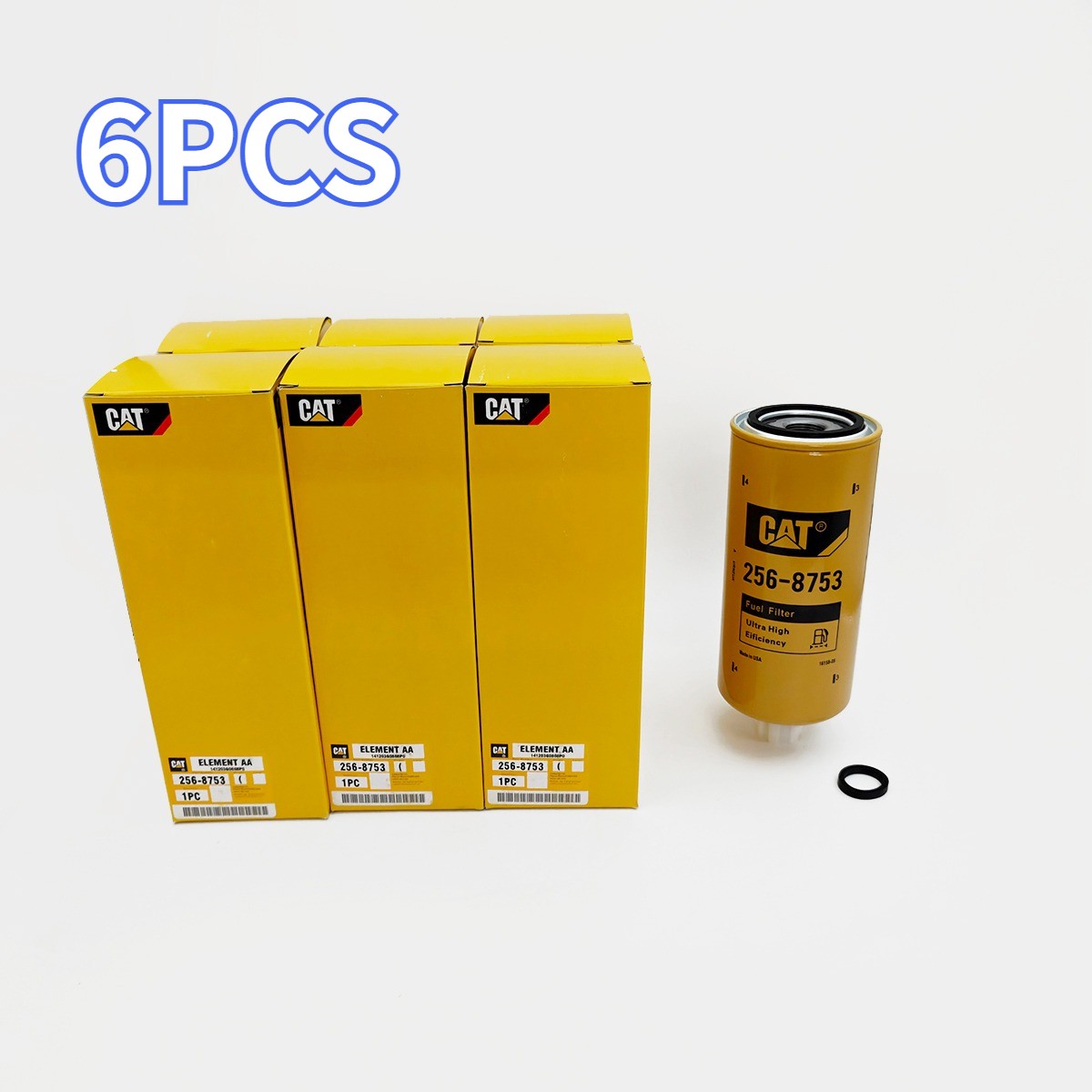 6 Pack Caterpillar 2568753 256-8753 FUEL WATER SEPARATOR High Efficiency New