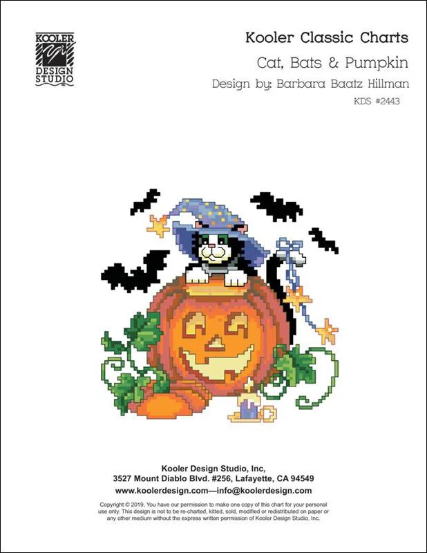 Cats, Bats, & Pumpkins by Kooler Designs Studio cross stitch pattern