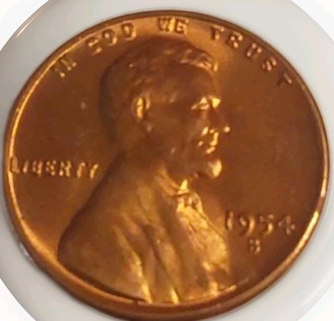 San Francisco 1954 S Lincoln Wheat Gem BU Mint State Copper Penny 1c Coin