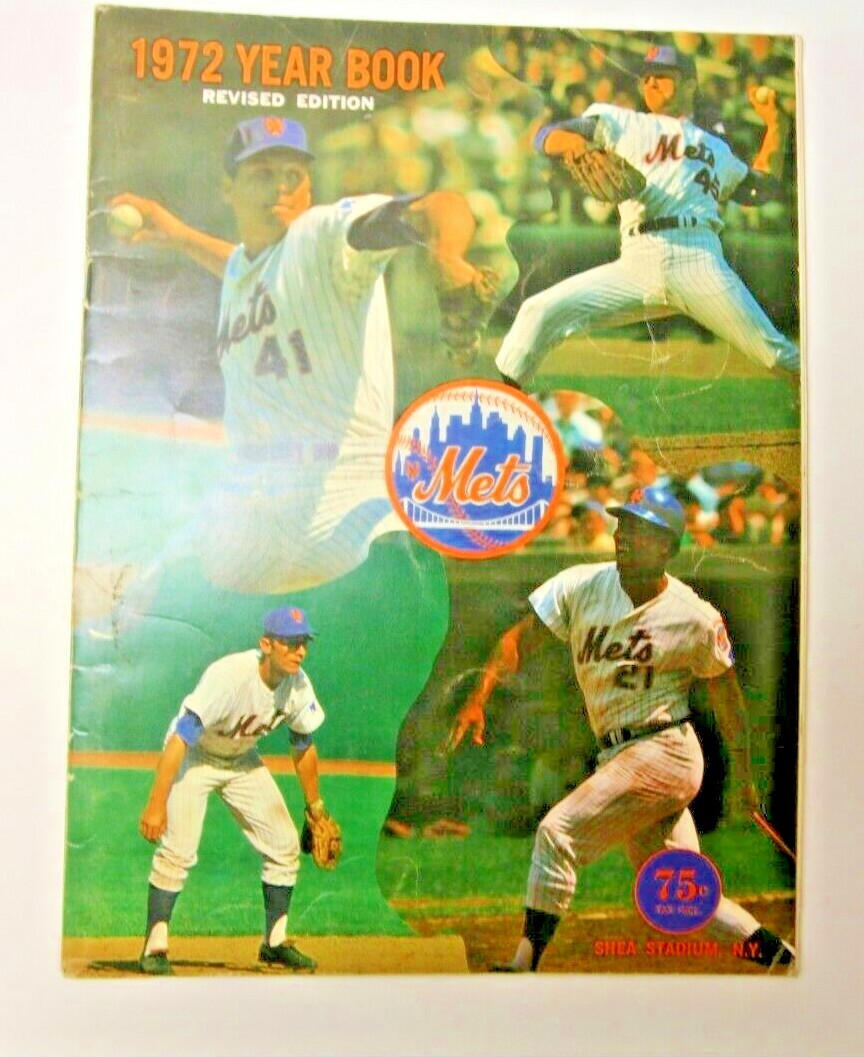 1972 NEW YORK METS MLB PROGRAM YEARBOOK DECENT CONDITION REVISED EDITION