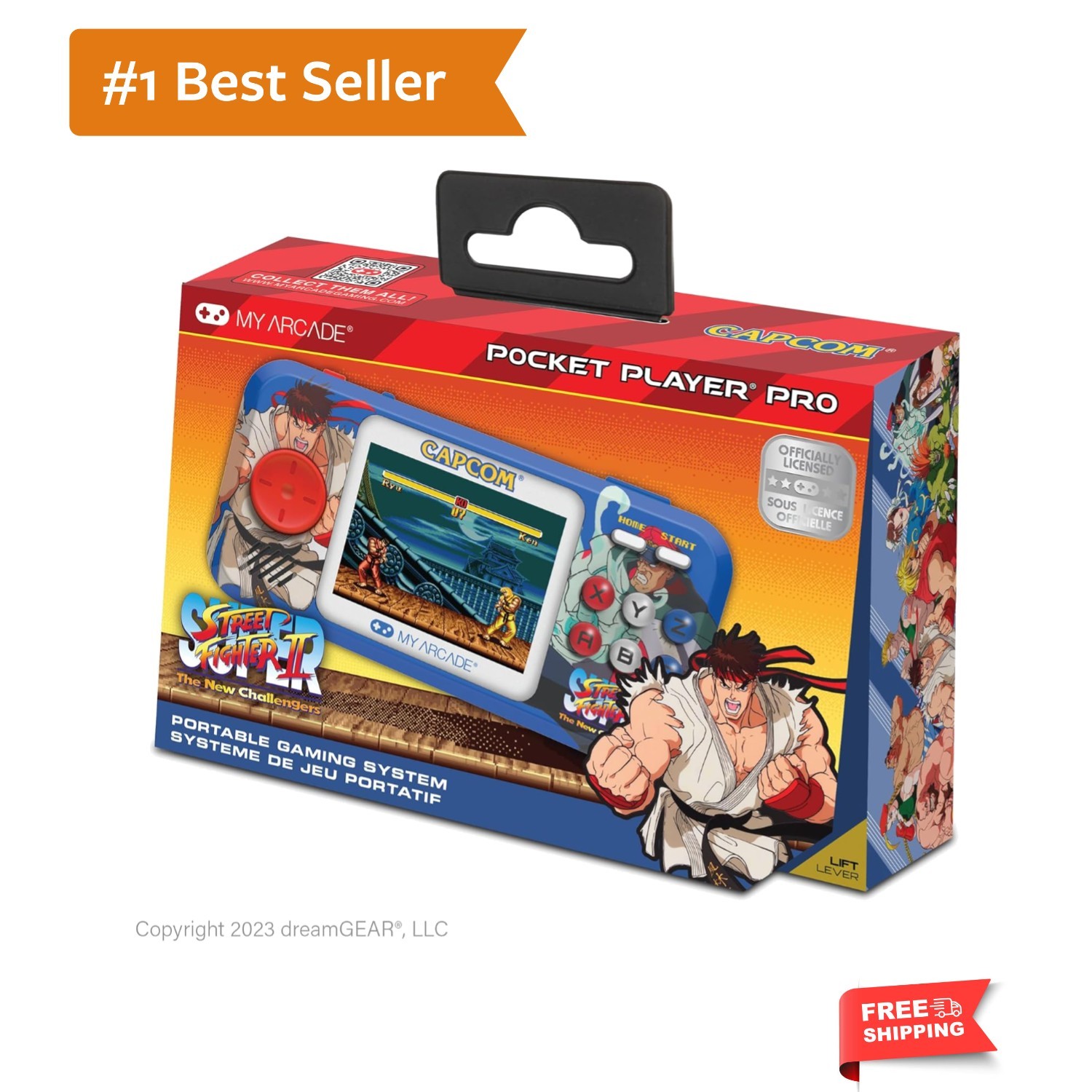 Street Fighter II Pocket Player Pro: Capcom, Retro Gaming, 2 Games in 1